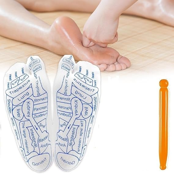 Reflexology Socks with Massage Tool, Acupressure Reflexology Socks Set, Foot Acupoint Socks, Relieve Tired and Pain Reflexology Socks, Foot Massage Socks for Women Men