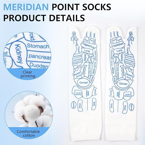 Reflexology Socks with Massage Tool, Acupressure Reflexology Socks Set, Foot Acupoint Socks, Relieve Tired and Pain Reflexology Socks, Foot Massage Socks for Women Men