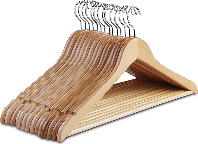 Ultra Thin wooden Hangers | Set of 10