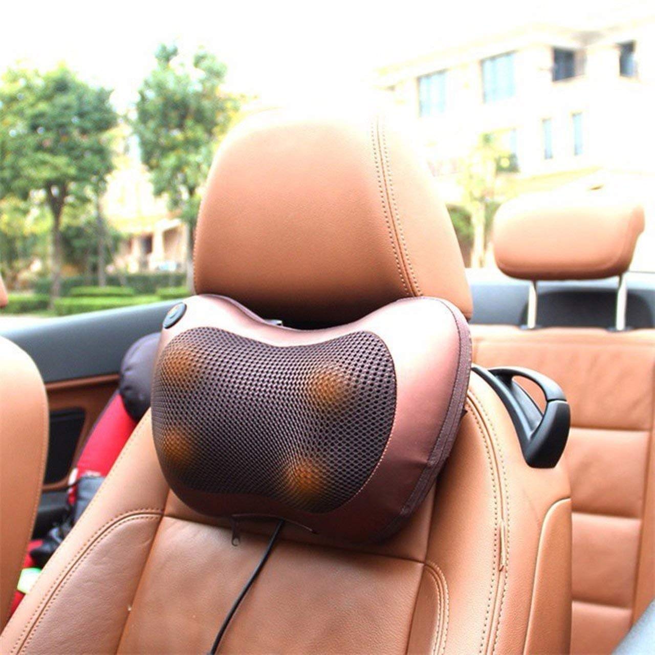 Massager Pillow | Electric Massager Pillow for Car with 3 Mode Settings Neck Massager with Deep Tissue Kneading Electric Neck Massage Pillow for Back Neck Shoulders