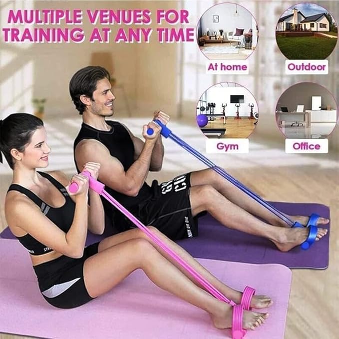 Yoga Pedal Pull Reducer Puller Resistance Band, Crossfit Exercise Fitness Tummy Body Building Equipment, for Abdomen/Waist/Arm/Leg Stretching Slimming Training