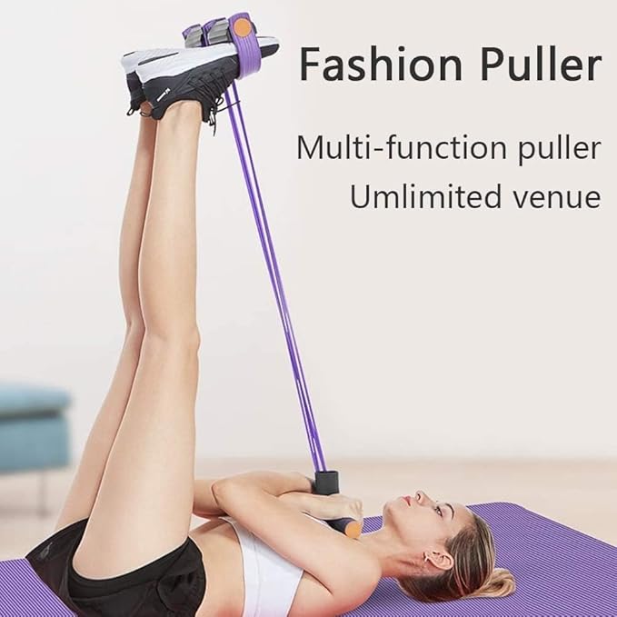 Yoga Pedal Pull Reducer Puller Resistance Band, Crossfit Exercise Fitness Tummy Body Building Equipment, for Abdomen/Waist/Arm/Leg Stretching Slimming Training