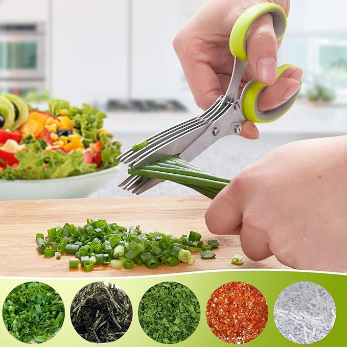 Plastic 5 Blade Kitchen Scissors