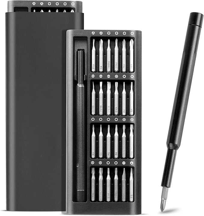 Screwdriver Set, 24 in 1 Precision Magnetic Alloy Steel Repair Tool Kit Set, Precision Mechanics Tool Set, Precision Screwdriver Bit Set for Watches