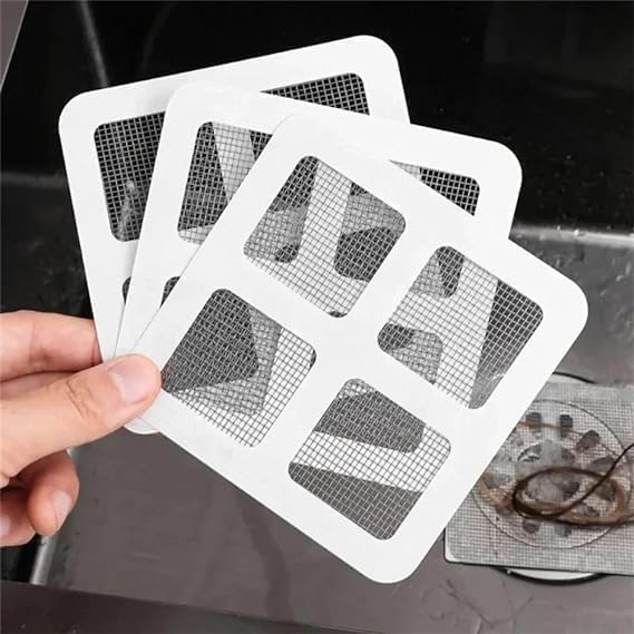 Disposable Shower Drain Cover Hair Catcher Shower Drain Mesh Stickers, Bathroom, Laundry, Bathtub, Kitchen Shower Drain Floor Sink Strainer Filter ((30 Pcs))