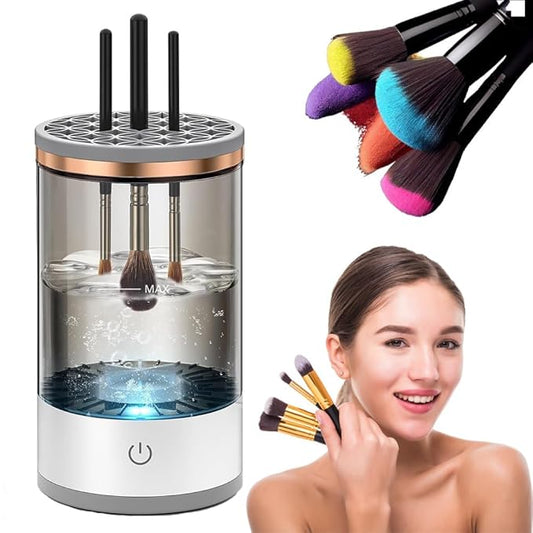 Electric Makeup Brush Cleaner,USB Automatic Cosmetic Brush Cleaner,Upgraded Electric Makeup Brush Cleaner for All Size Beauty Makeup Brushes,Auto-Rotating Brush Cleaner Deep Cleaning