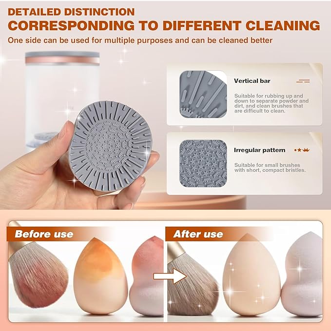 Electric Makeup Brush Cleaner,USB Automatic Cosmetic Brush Cleaner,Upgraded Electric Makeup Brush Cleaner for All Size Beauty Makeup Brushes,Auto-Rotating Brush Cleaner Deep Cleaning