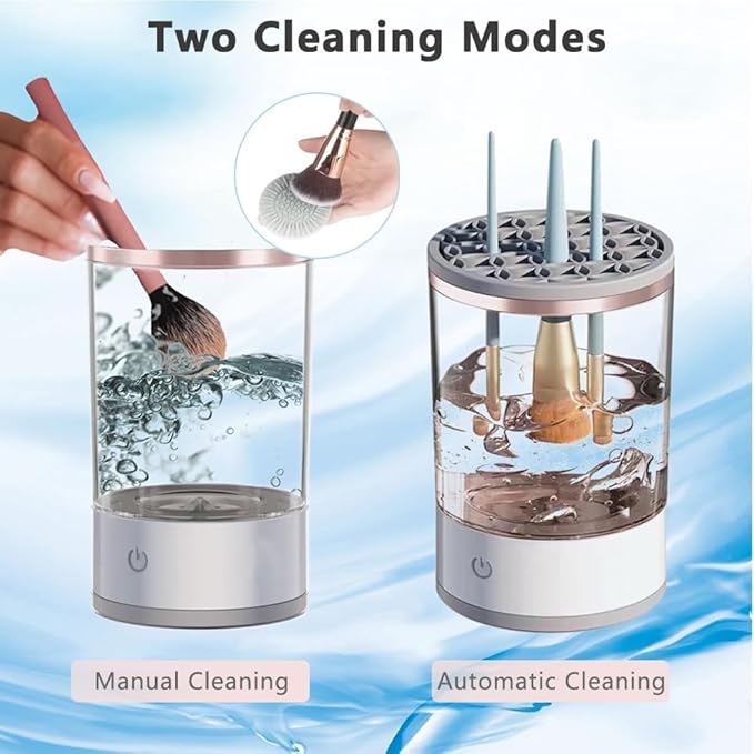 Electric Makeup Brush Cleaner,USB Automatic Cosmetic Brush Cleaner,Upgraded Electric Makeup Brush Cleaner for All Size Beauty Makeup Brushes,Auto-Rotating Brush Cleaner Deep Cleaning