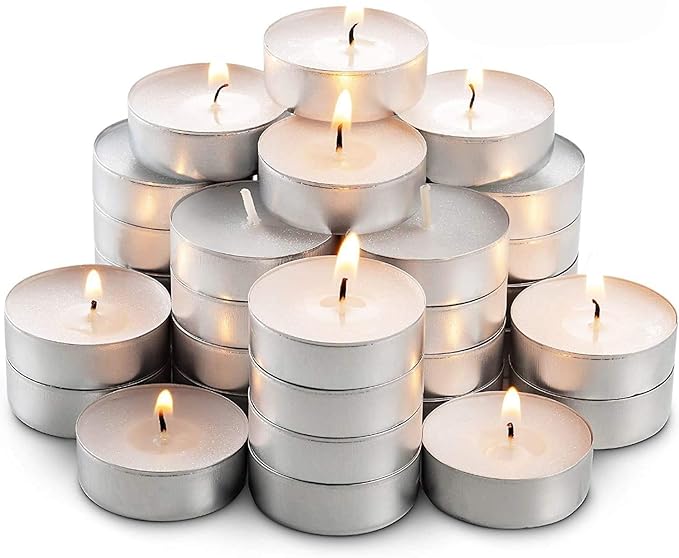 50 pcs Tea Lights Candles for Home Décor