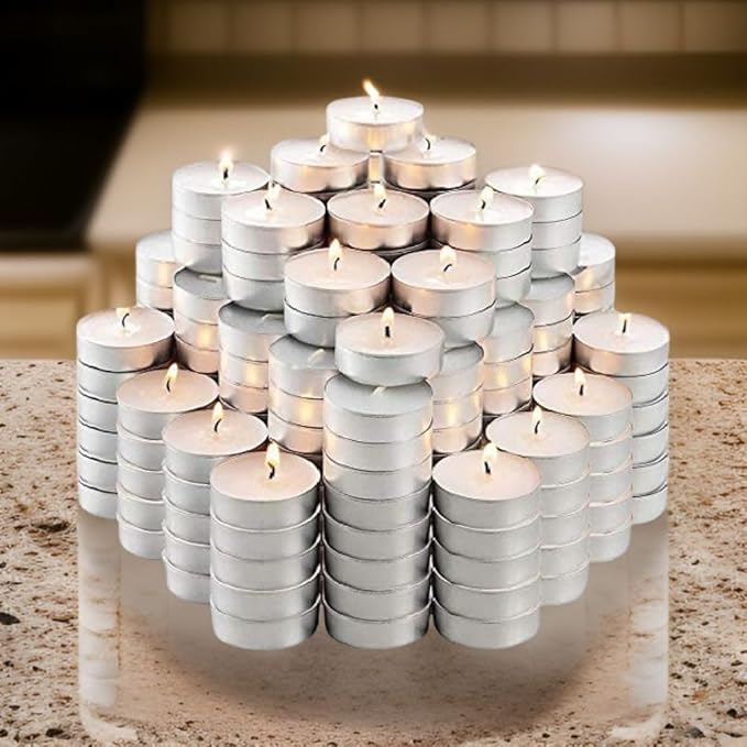 50 pcs Tea Lights Candles for Home Décor