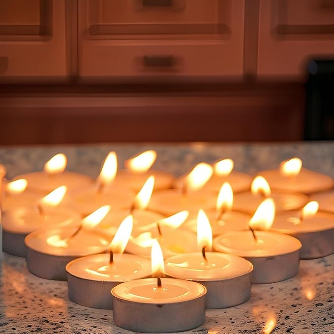 50 pcs Tea Lights Candles for Home Décor